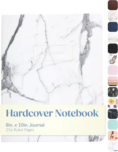 Vista 26 de WORLD TRAVELER Cuaderno de Diario Grande Rayado - Cuaderno de Tapa Dura que se Abre Plano con 2 Marcapáginas de Cinta, Diario de Escritura de Tapa
