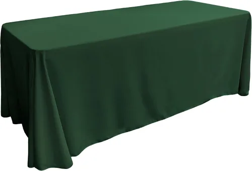 Vista 236 de LA Linen Mantel rectangular lavable de popelín de poliéster, resistente a las manchas y a las arrugas, cubierta de mesa 60x84, mantel de tela