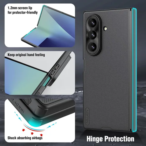 Vista 7 de Nillkin Funda magnética para Samsung Galaxy Z Fold 7 con protector de pantalla separado, [compatible con MagSafe] [Protección de bisagra] Textura