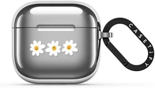 Vista 15 de CASETiFY Funda Mirror Airpods Pro (2.ª generación) con anillo, color negro Kingsnake