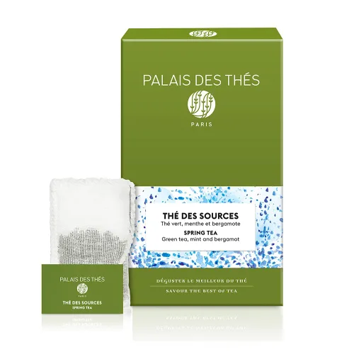 Vista 9 de Palais des Thés - Té verde Alizes Winds - Melocotón y Azahar - Bolsas de té premium, sirve 20 tazas