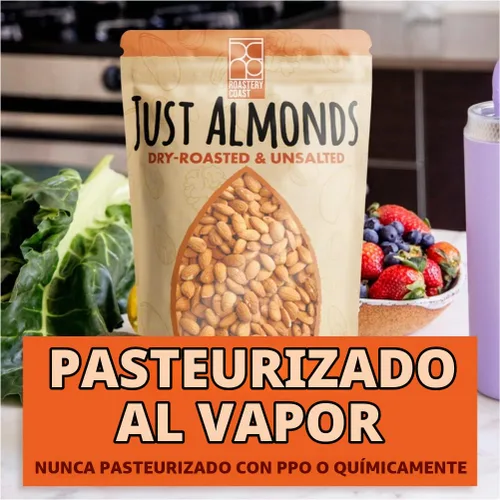 Vista 5 de Roastery Coast - Nueces diarias Almendras recién tostadas Almendras a granel 3 LB Nueces sin sal Tostadas lentamente al aire Pasteurizadas
