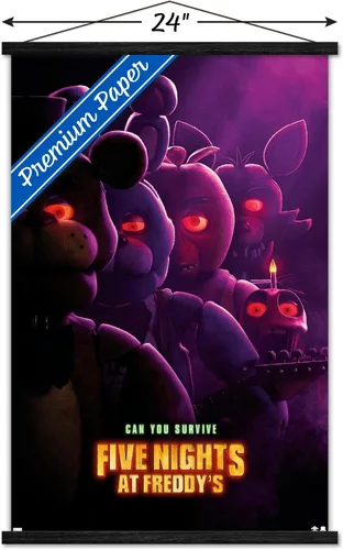 Vista 3 de Trends International Five Nights at Freddy's Movie - Póster de pared de una hoja, 22.37 x 34.00 pulgadas, impresión premium y colgador negro
