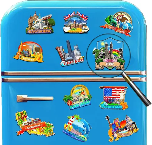 Vista 4 de Tepic - Imán de México para nevera, de madera, 3D, monumentos de viaje, coleccionables, recuerdos, decoración hecha a mano -2079