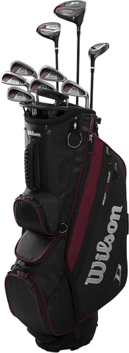 Vista 2 de Wilson Complete Set with Stand Bag Deep Red Tour (Negro)