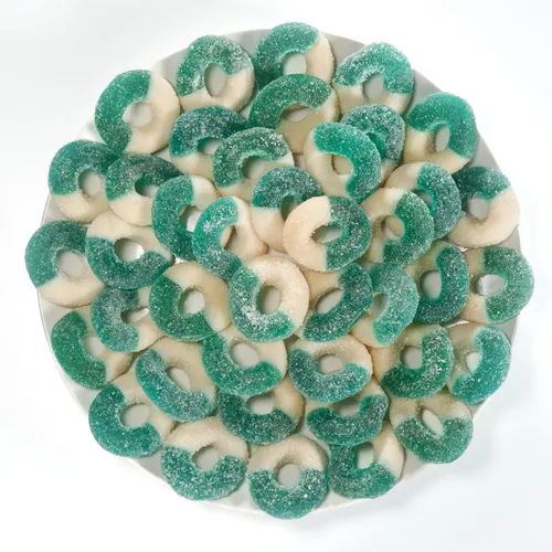 Vista 3 de Smarty Stop Gummy Ring Candy - Gomitas comestibles masticables con sabor a fruta (frambuesa azul, 1 libra (paquete de 1))