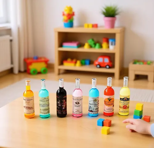 Vista 6 de Miniaturas de casa de muñecas a escala 1:12, botellas de alcohol para casa de muñecas, accesorios de cocina, mini comida en miniatura, accesorios