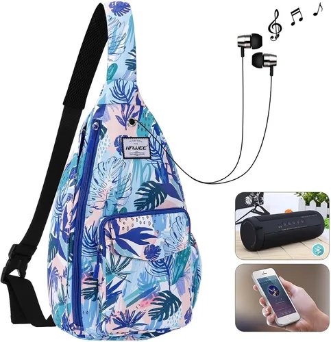 Vista 2 de HAWEE Mochila bandolera para mujer, anti-agua, ajustable inclinado