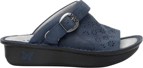 Vista 2 de Alegria Womens Klover - Leather Adjustable Slide - Timeless Comfort, Arch Support and Stylish Women's Shoe for Easy Step In - Slip-Resistant