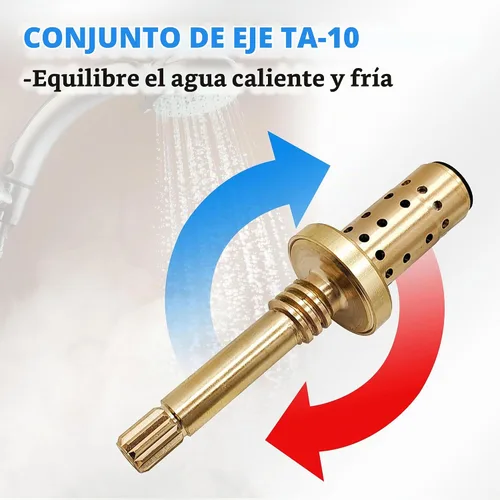 Vista 4 de Kit completo de reconstrucción de válvulas compatible con válvula Temptrol Symmons, reemplazo para cartucho (TA-10), asientos (TA-4) y herramientas