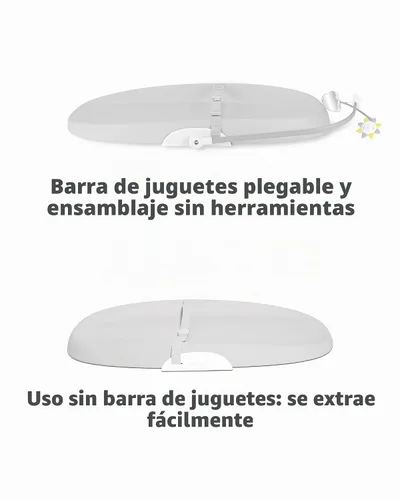 Vista 4 de Skip Hop Cambiador de bebé estilo cuarto de bebé, fácil de limpiar, contorneado con espuma acolchada, base antideslizante, cinturón de seguridad