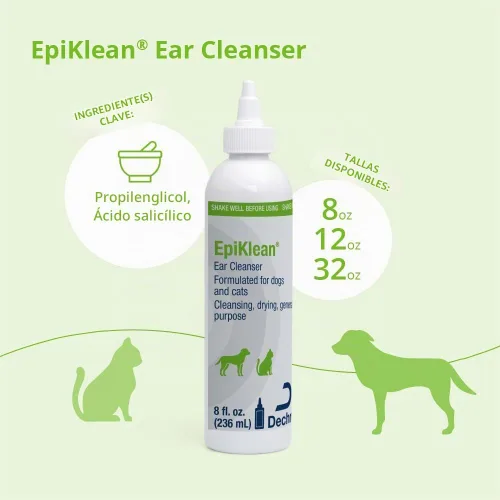 Vista 3 de Epiklean® Limpiador de oídos para perros y gatos, 8 onzas líquidas