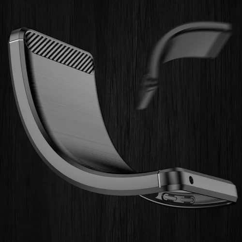 Vista 8 de Funda para teléfono Google Pixel 6A 5G, a prueba de golpes, protección anticaídas, funda flexible de fibra de carbono TPU (negro)