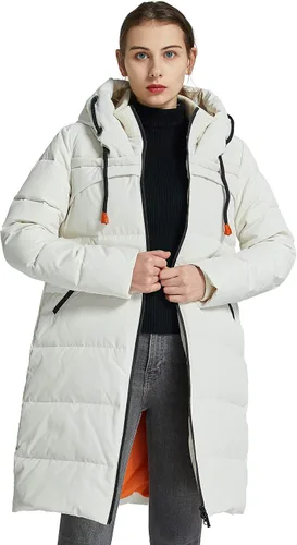 Vista 4 de Parka gruesa Orolay de mujer con cordones y capucha