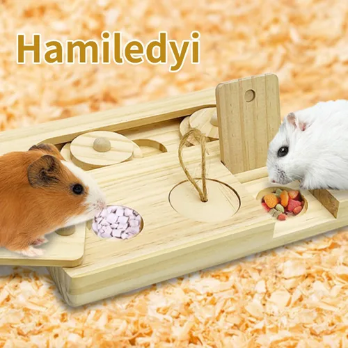 Vista 7 de Hamiledyi Conejillo de Indias Juguetes de madera Conejo Juguetes Sniff n