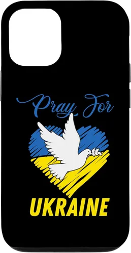 Vista 11 de Funda para iPhone 12 mini Pray for Ucrania, símbolo de la paz, bandera ucraniana, corazón