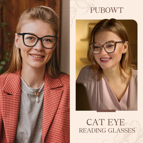 Vista 6 de Gafas de lectura de gran tamaño para mujer, ojo de gato, luz azul, lector de computadora, elegante, irrompible, moda grande, PT2001A