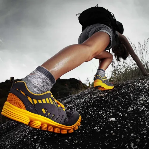 Vista 3 de FEIDEER Calcetines de senderismo para hombre y mujer, unisex, absorben la humedad, de algodón, con soporte de arco