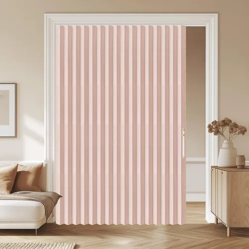 Vista 12 de AJAZZ Cortinas 100% Opacas para Puertas Corredizas de Entrada, Puertas de Acordeón para Entrada, Cortina Magnética para Puerta de Dormitorio Sala