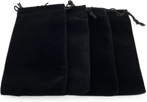 Vista 6 de Paquete de 25 bolsas de terciopelo de regalo con cordón para joyas, dulces y recuerdos de boda
