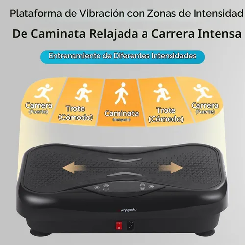 Vista 5 de Vibration Plate Exercise Machine for Lymphatic Drainage&Weight Loss, 330lbs Negro