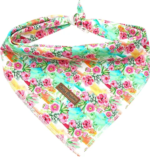 Vista 24 de Pañuelo para perro, pañuelo para mascotas con estampado de tiburón, pañuelo para mascotas, 1 unidad, lavable, de algodón, cuadrado, bufandas