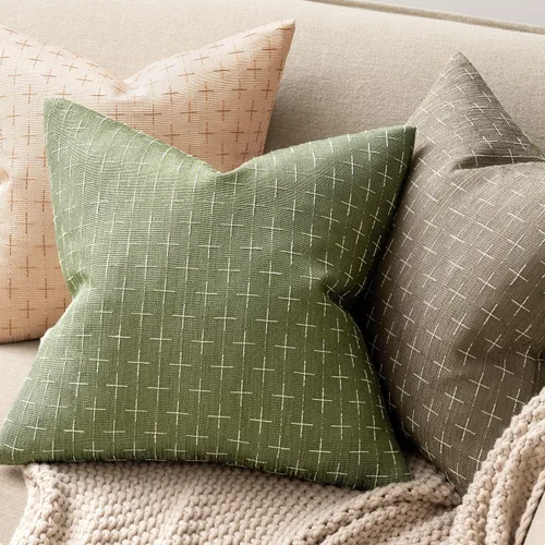 Vista 61 de MIULEE - Juego de 2 fundas de almohada decorativas de lino de arpillera navideñas, modernas, estilo campestre, rústicas, tejidas, con textura