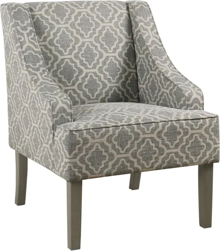 Vista 23 de HomePop Swoop - Silla de sala de estar con apoyabrazos, terciopelo gris