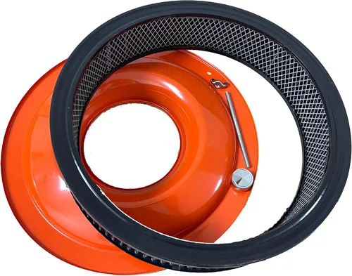 Vista 5 de Kit de filtro de aire redondo para Chevy 350-13" de bloque pequeño - Naranja