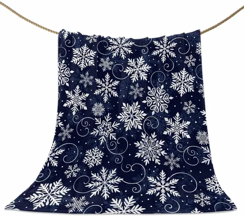 Vista 62 de Mantas de Tiro de Muñeco de Nieve de Navidad, Manta de Vellón Suave de Vacaciones de Invierno Decorativa para Hogar Sofá Sillón Silla Sala de Estar