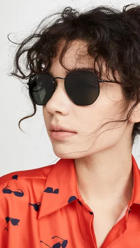 Vista 3 de Ray-Ban RB3548N - Gafas de sol polarizadas hexagonales color negro y gris talla única