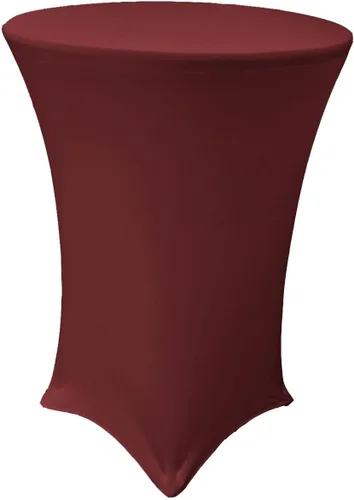 Vista 4 de LA Linen Mantel elástico ajustable de elastano para cóctel, 36 pulgadas, color negro
