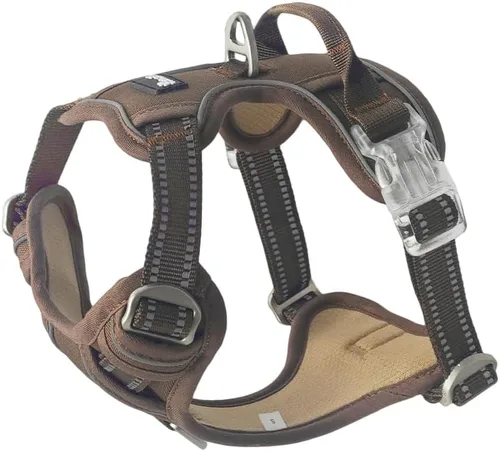 Vista 9 de OUT'N WILD - Arnés para perro sin tirones de calidad con 2 clips para correa. Chaleco Oxford ajustable suave acolchado reflectante sin