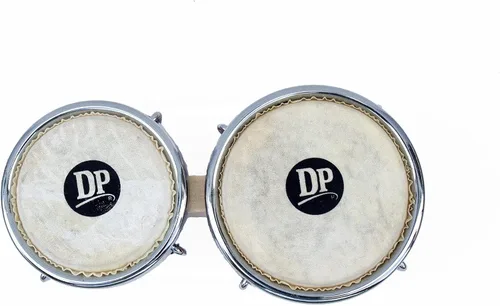 Vista 3 de DP Music Mini Bongo Bandera de Puerto Rico - Instrumento de Percusión Conjunto de Tambores Afinables DP-11145PRF 0