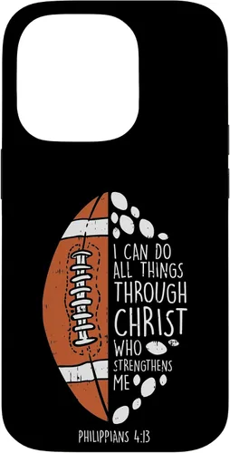 Vista 17 de Funda de regalo para iPhone 16 American Football I can do things Bible God Jesus