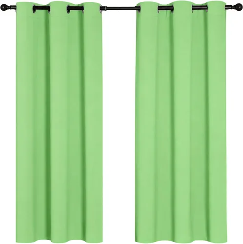 Vista 19 de Cortinas opacas para oscurecer la habitación, con aislamiento térmico, cortinas opacas con ojales para puertas y ventanas de poliéster