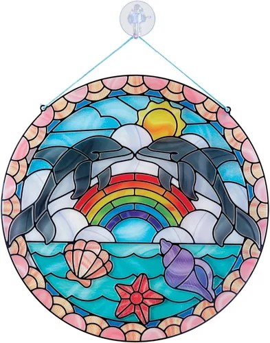 Vista 6 de Juego educativo, el vidrio hecho arte, diseño de delfines, 180 pegatinas de Melissa & Doug