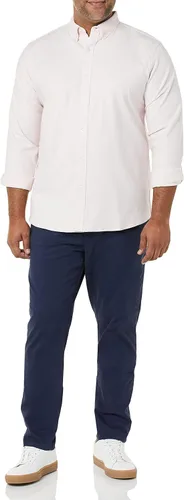 Vista 3 de Tienda Essentials Camisa Oxford elástica de manga larga ajustada para hombre