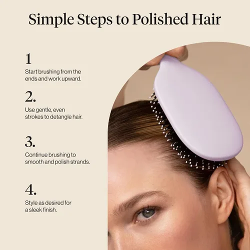 Vista 7 de Kitsch Cepillos para el cabello suaves y pulidos para mujeres y hombres, violeta suave