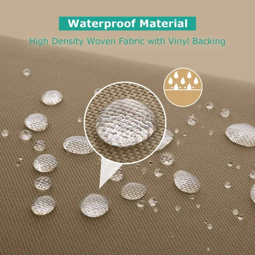 Vista 3 de SunPatio Fundas impermeables para sofá de patio, fundas resistentes para muebles de exterior, fundas de sofá biplaza con ventilación de aire/correas