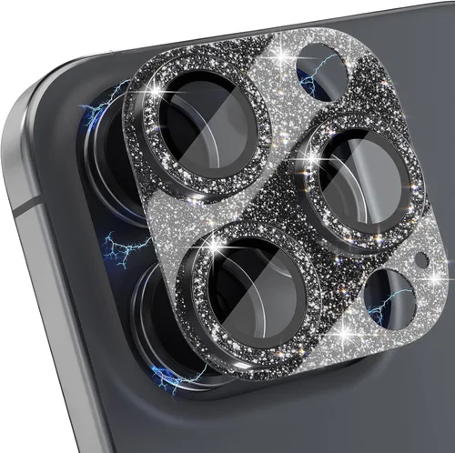 Vista 15 de Choiche - Protector de lente de cámara para iPhone 16 Pro/iPhone 16 Pro Max Full Camera Cover with 9H Tempered Glass Lens Screen Protector Metal