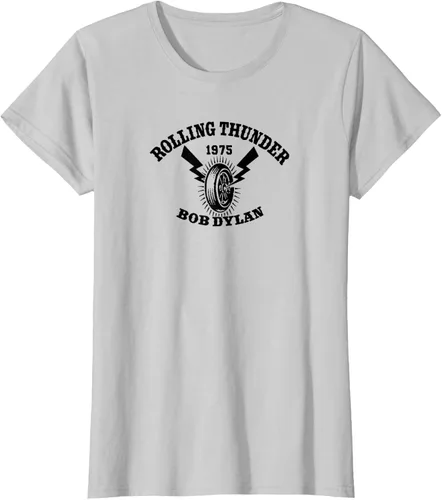 Vista 13 de Bob Dylan - Camiseta Rolling Thunder S Gris Oscuro