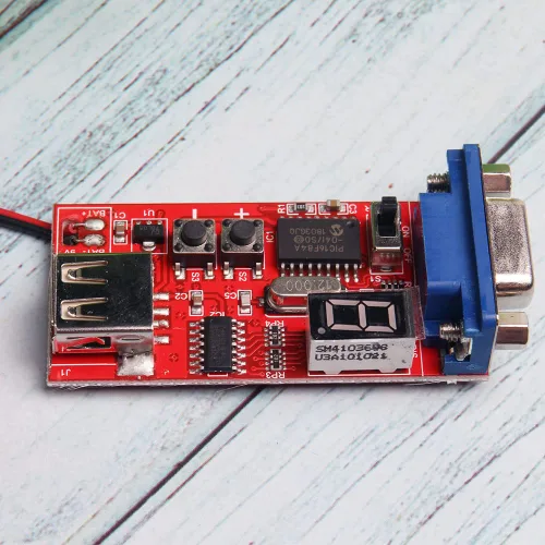 Vista 4 de Comimark 2 unids VGA generador de señal LCD pantalla probador 7V-12V entrada de energía