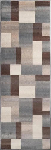 Vista 3 de BLUENILEMILLS Fiji - Colección de alfombras contemporáneas para interiores, alfombra geométrica de retazos moderna con respaldo de yute duradero