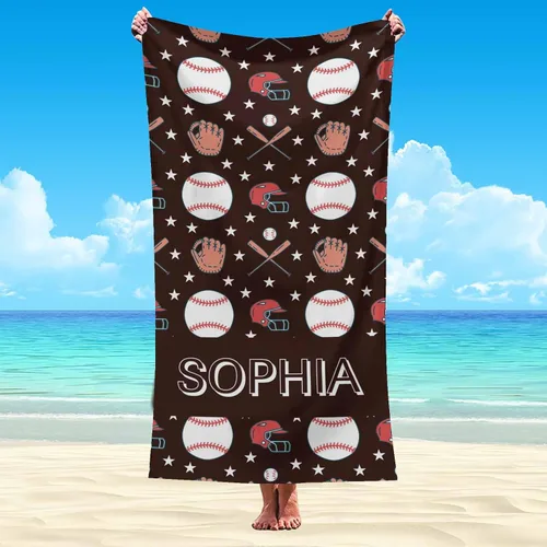 Vista 12 de Artsadd Toalla de playa personalizada para adultos, manta de playa personalizada de baloncesto con nombre inicial como regalo de fiesta para viajes