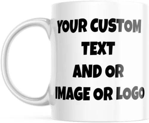 Vista 2 de Tazas de café con foto personalizada, 11 onzas, tazas personalizadas con imagen, texto, nombre, regalos personalizados para el día de V, novio