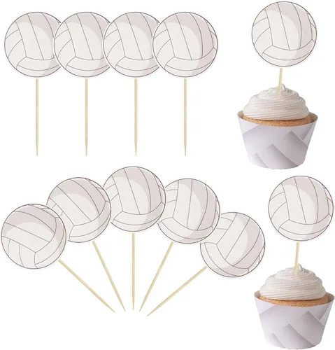 Vista 9 de 36 piezas de adornos para cupcakes de baloncesto, estrellas, bolas deportivas, adornos para cupcakes para jugadores de baloncesto, decoración