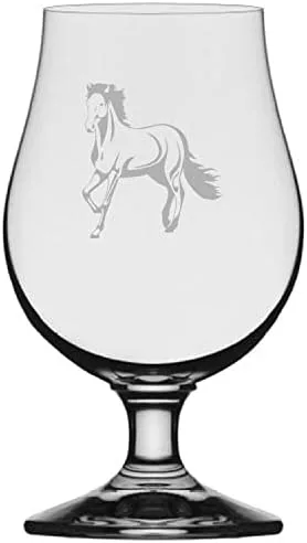 Vista 66 de Abaco Barb Body Horse - Vaso de cerveza Iona grabado (13.25 onzas)