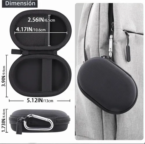 Vista 7 de co2CREA Funda rígida para ratón Logitech Pebble M350/M350s/M355/i345 Estuche de grafito