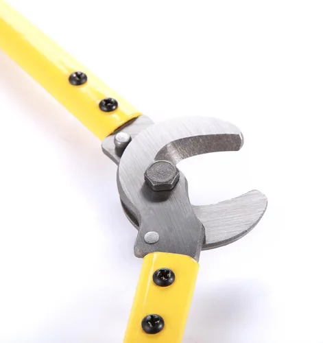 Vista 4 de Cortador de cable Alicates de alambre de brazo largo industrial resistente de 14 pulgadas Herramienta de mano Amarillo